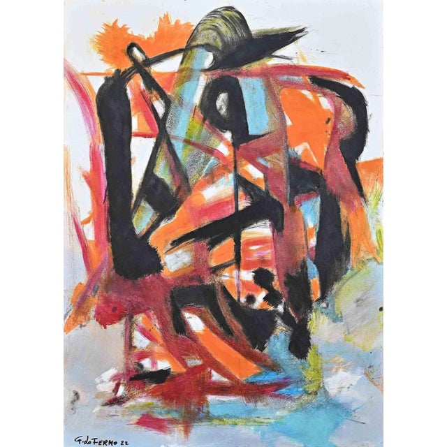 Giorgio Lo Fermo, Abstract Expression, Original Oil on Canvas, 2022 For Sale