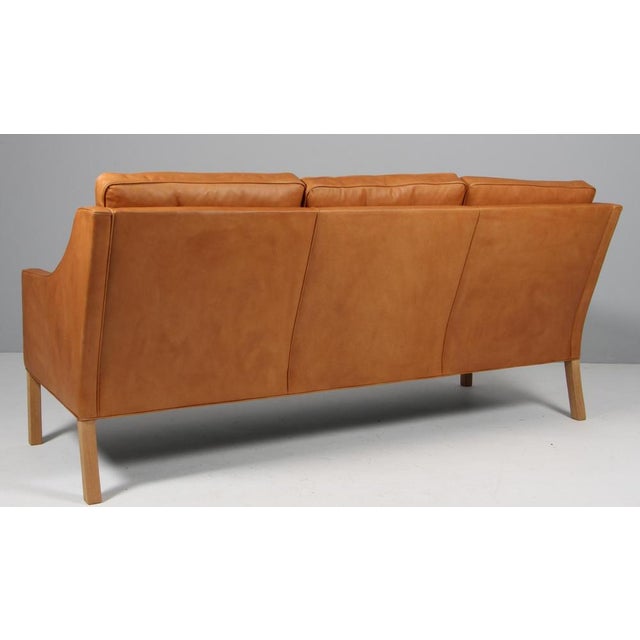 Wood Vintage Danish Model 2209 Three-Seat Sofa by Børge Mogensen For Sale - Image 7 of 8