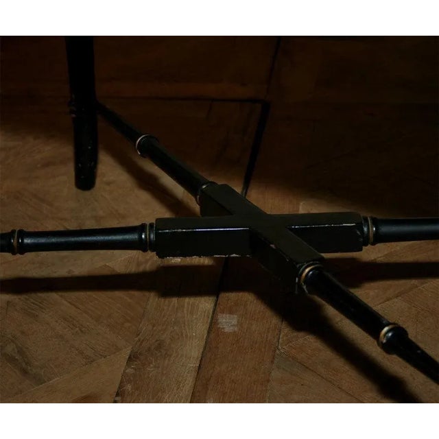 Midcentury Faux Bamboo Table For Sale - Image 4 of 7