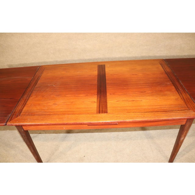 Wood Mid 20th Century Draw Leaf Mid-Century Dining Table For Sale - Image 7 of 11