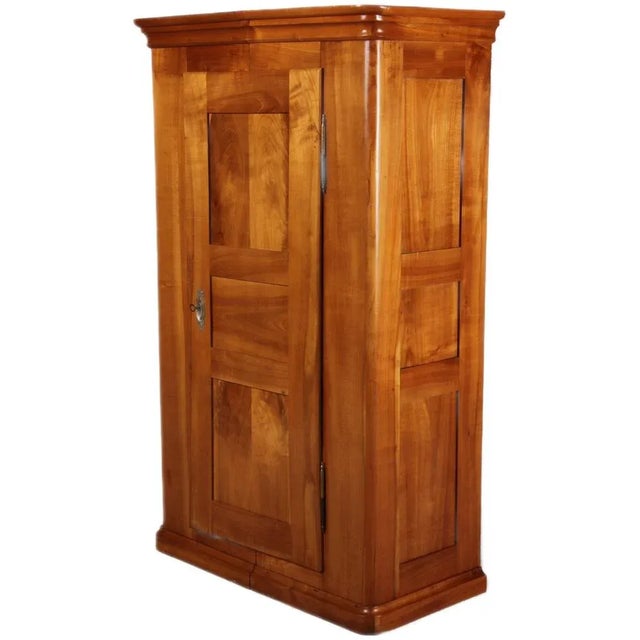 Hollywood Regency Biedermeier Cabinet in Cherrywood, 1830s For Sale - Image 3 of 18