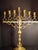 Traditional Rare 19thC Antique Polish Brass Menorah Large 22.7" 7 Branch Synagogue Knops For Sale - Image 3 of 18