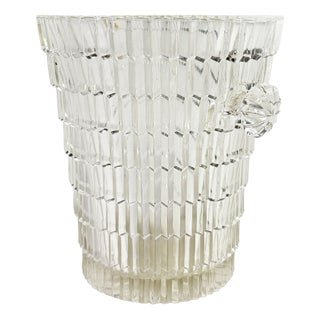 Vintage Ice Bucket in Molded Glass, 1960s For Sale