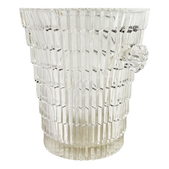 Vintage Ice Bucket in Molded Glass, 1960s For Sale