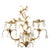 Rococo Pair of Large Vintage Rococo Italian Gilt Tole 5 Candle Sconces With Crystals For Sale - Image 3 of 4
