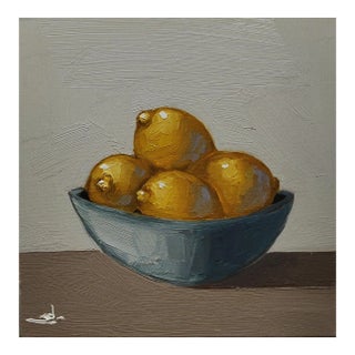 Bowl of Lemons Oil Painting For Sale