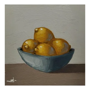 Bowl of Lemons Oil Painting