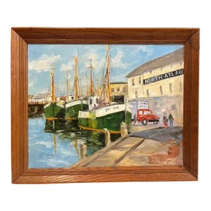 19th Century Oil by m.c. (Malcolm) Waite "The Mary Ann"