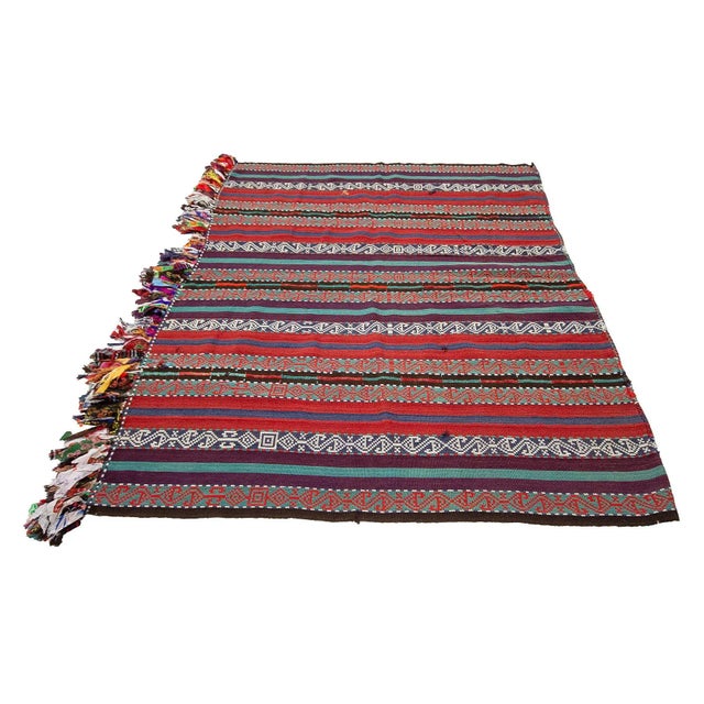 Vintage Turkish Kilim Rug For Sale - Image 4 of 7