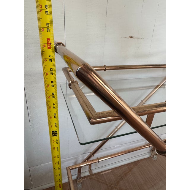 1970s Hollywood Regency Faux Bamboo Bar Cart For Sale - Image 11 of 11
