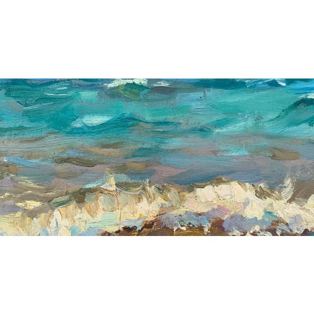 Original Seascape Oil Painting, Ukrainian Artist, 1962 For Sale - Image 4 of 6