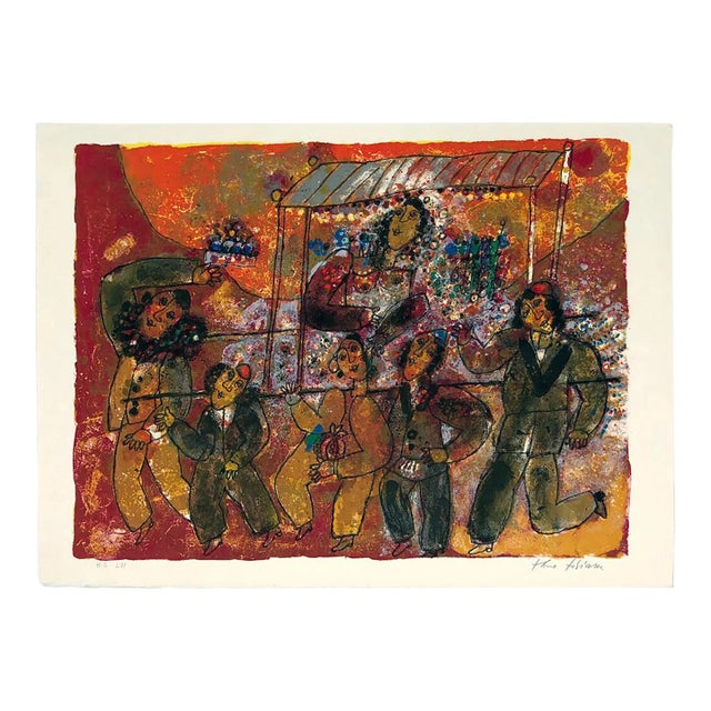 Theo Tobiasse Untitled, From the Song of Songs of King Solomon (Hand Signed Lithograph), 1975 For Sale