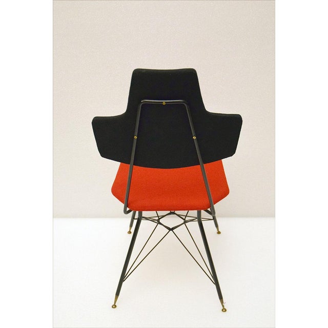 Black Italian Black & Red Dining Chairs, Set of 4 For Sale - Image 8 of 14