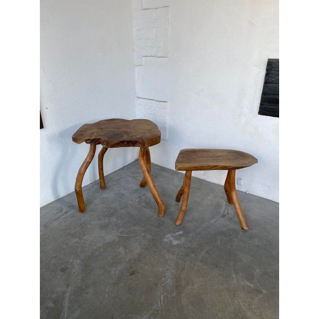 Elm Side Tables, 1960s, Set of 2 For Sale - Image 13 of 18