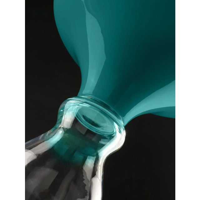 Contemporary Zeus Vase in Green Lagoon Glass from VGnewtrend For Sale - Image 3 of 4