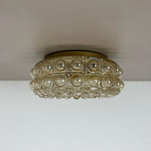 Amber Bubble Structure Wall Light attributed to Helena Tynell for Glashütte Limburg, 1960s For Sale - Image 17 of 18