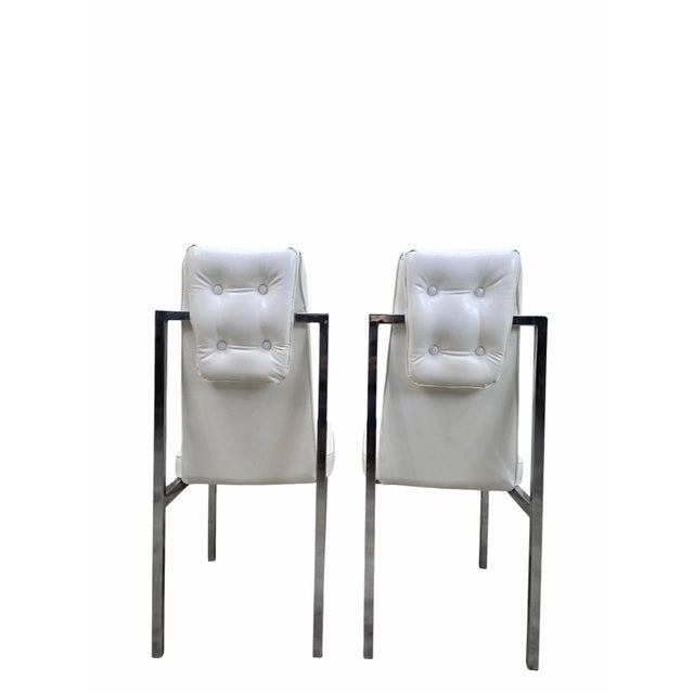 Mid-Century Modern Cal-Style Furniture Mfg. Chrome High Back Dining Chairs – Set of 6 For Sale - Image 11 of 12
