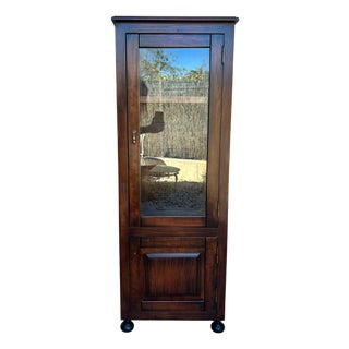 Mid-Century French Display Case in Walnut and Glass, 1950 For Sale