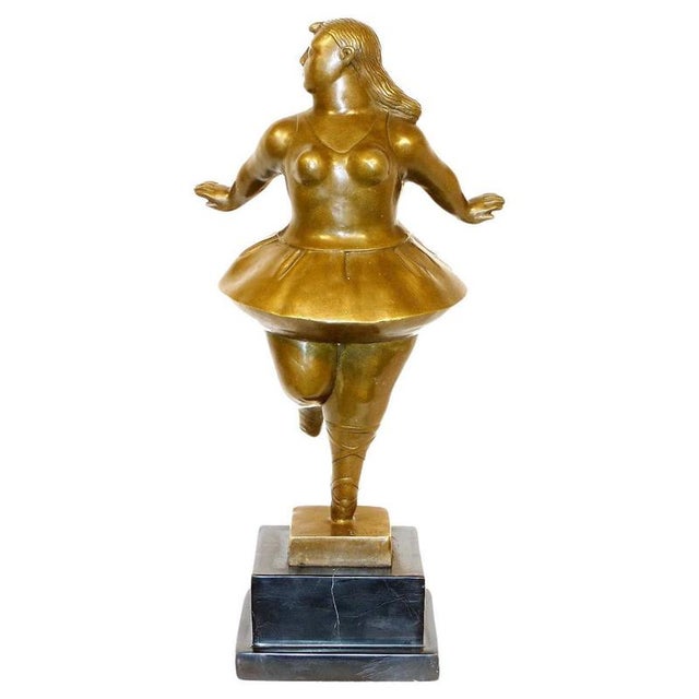 Metal Woman Dancer Sculpture, 20th Century, Bronze For Sale - Image 7 of 7