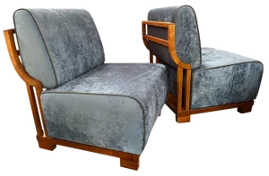 Set of Art-Deco Lounge Chairs, 1930s