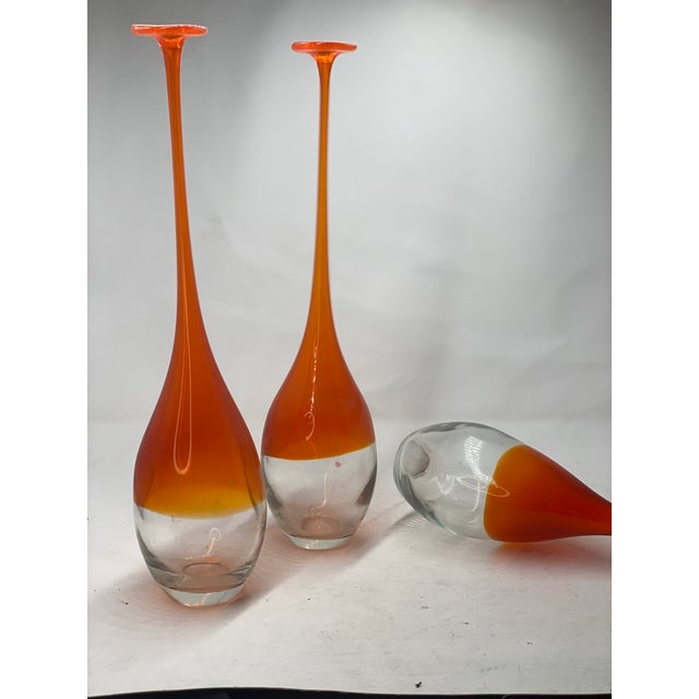Mid-Century Modern Kamei Glass Solifleur Bud Vases - Set of 4 For Sale - Image 15 of 15