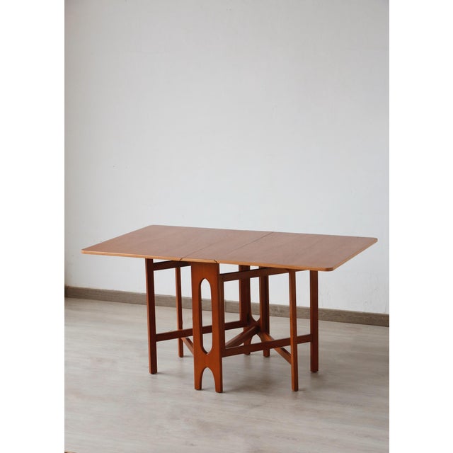 Scandinavian Drop-Leaf Table in Bendt Winge Teak and Beech, 1960s For Sale - Image 16 of 17