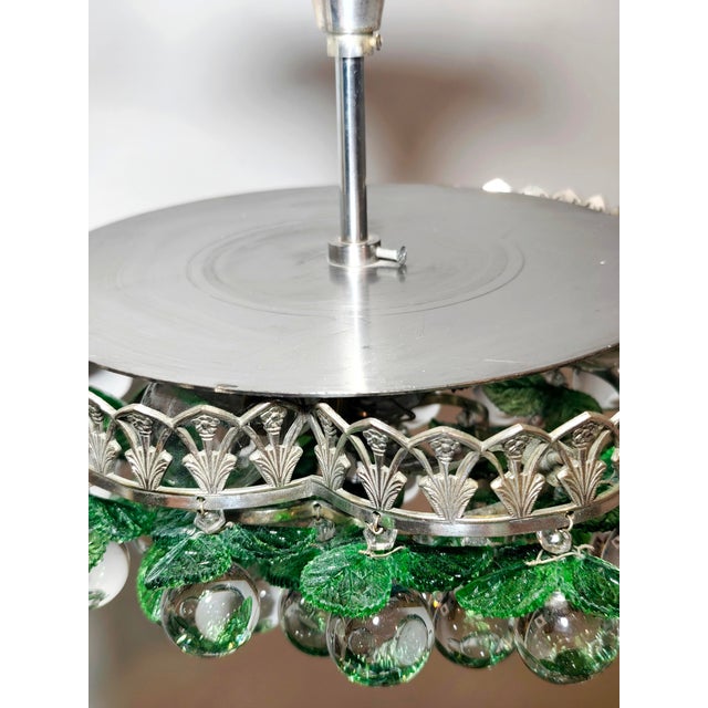 Vintage Italian Crystal Ceiling Lamp, 1960s For Sale - Image 10 of 18