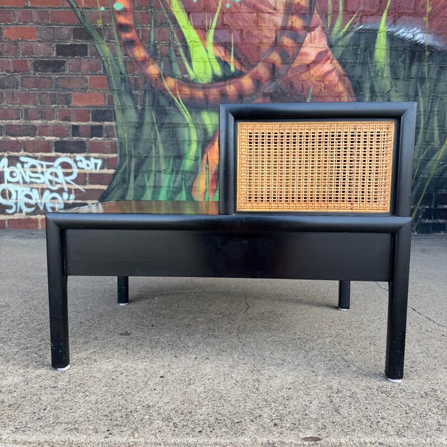 Wood Mid Century Modern Baker Tiered End Table For Sale - Image 7 of 12