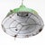 Industrial Enamel Green Single Pendant Lamp in Mesh, 1940s For Sale - Image 6 of 13