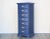 Vintage solid built Georgian style chest of drawers This chest was professionally refinished in blue with gloss top coat...