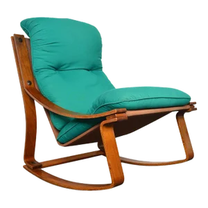 1970s Norwegian Modern Bentwood Rocking Chair