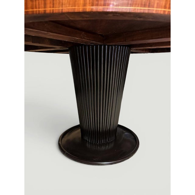 Mid-Century Italian Round Dining Table attributed to Osvaldo Borsani, 1950s For Sale - Image 11 of 18