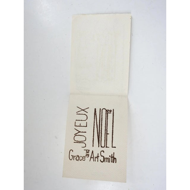 Mid Century Modernist Serigraph Christmas Card For Sale - Image 4 of 5