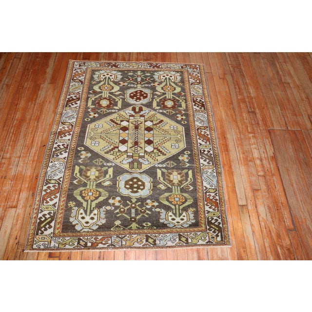 Zabihi Collection Antique Persian Bakhtiari Scatter Size Rug - 3'9" x 5' For Sale In New York - Image 6 of 9