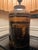 19th Century Vintage Chinoiserie Toleware Tea Canister Lamp With Pleated Shade For Sale - Image 5 of 13
