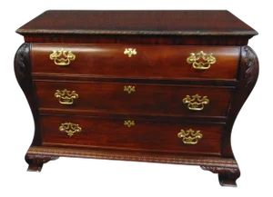 Century Chippendale Style Bombay Mahogany Commode