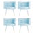 Sky Blue Marshmallow Dining Chairs by Royal Stranger, Set of 4 For Sale