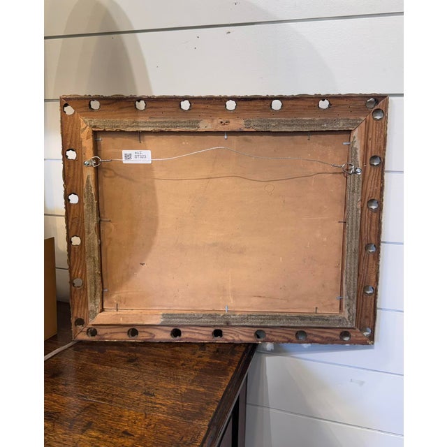 Red 20th Century Oil on Board "Red Tulips in Vase" For Sale - Image 8 of 8