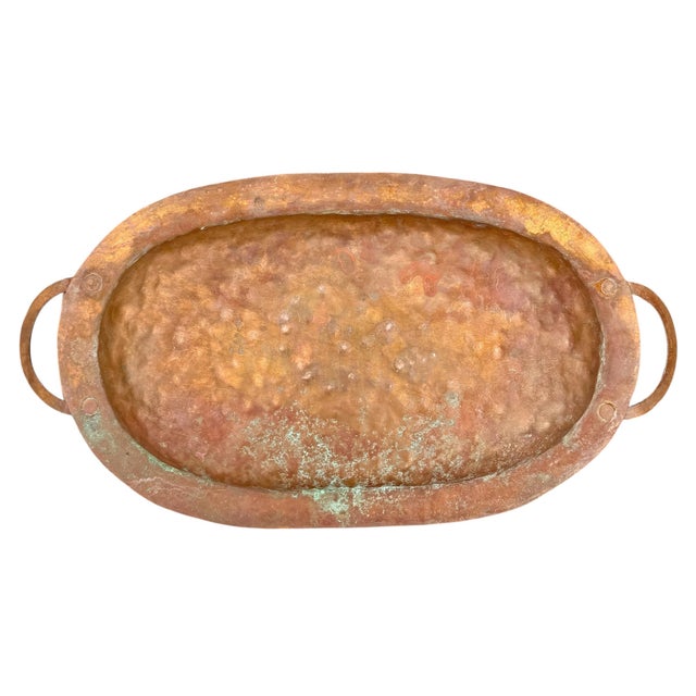 American Arts & Crafts Hammered Copper Tray For Sale - Image 13 of 13