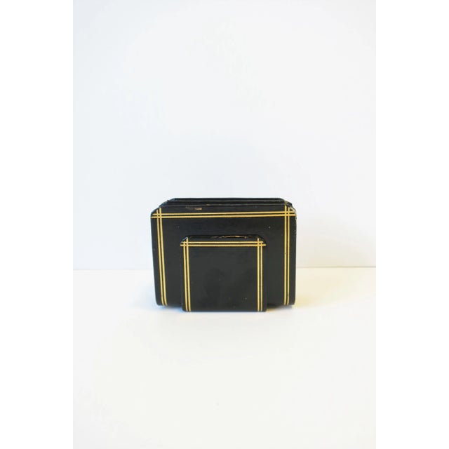 Paper Vintage Playing Cards in Black and Gold With Greek Key Design For Sale - Image 7 of 13