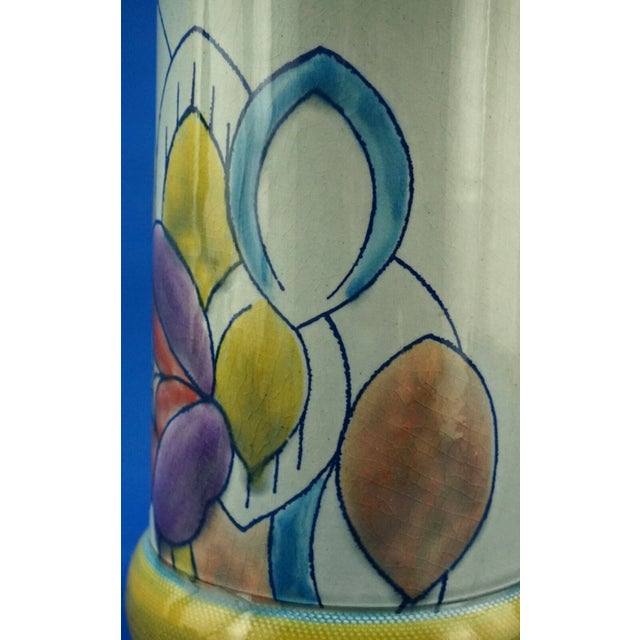 Large Futurist Ceramic Vase with Airbrushed Still Life Decoration by Dante Baldelli, Italy, 1920s For Sale - Image 14 of 18