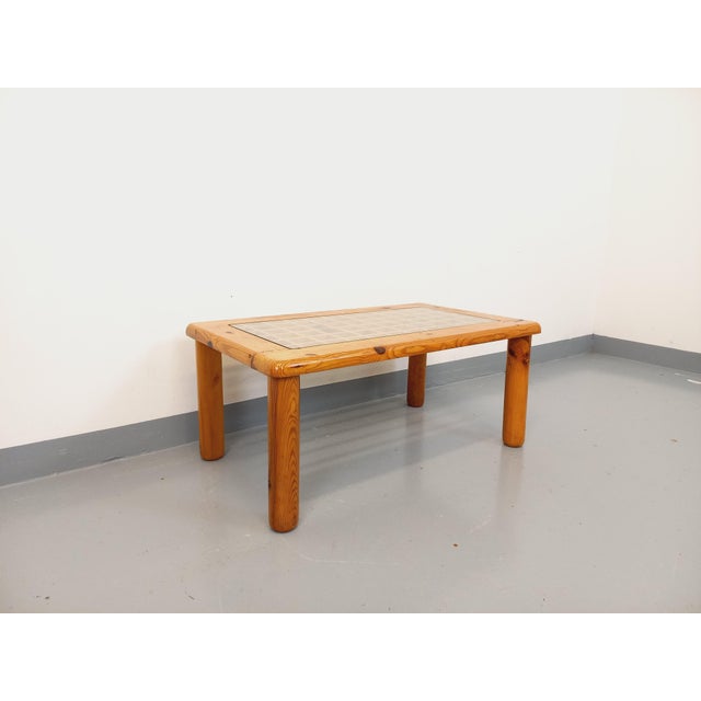 1960s Vintage Coffee Table in Pine and Glass, 1960s For Sale - Image 5 of 15