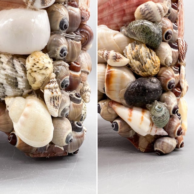 Large 1970s Nautical Shell-Encrusted Box – Vintage Coastal Shellcore Decor For Sale - Image 12 of 12