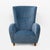 1950s Italian High-Back Armchairs in Blue Velvet and Chenille attributed to Paolo Buffa, 1950, Set of 2 For Sale - Image 5 of 10
