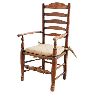 19th Century English Ladder Back Chair