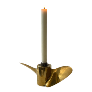Vintage Nautical Polished Brass Candle Holder