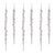 Glass Glass Icicle Ornament Set of 6  9.75" & 11.5" For Sale - Image 7 of 7