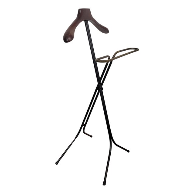 Vintage Italian Brass and Metal Valet Stand by Ico & Luisa Parisi, 1950s For Sale