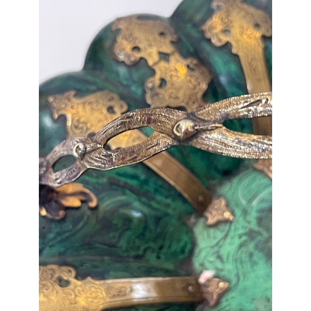 Paper Papier Mache Basket, Faux Malachite & Brass by Alsager & Neville , c.1870 For Sale - Image 7 of 12