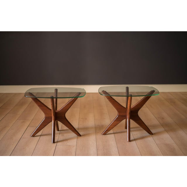 Vintage pair of 'Jacks' side tables designed by Adrian Pearsall for Craft Associates circa 1960's. The bases are made of...